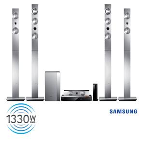 Home Theater Samsung HT-F9750W/ZD 7.1 Canais com Blu-ray Player 3D, Wi-Fi, Entrada USB, Cabo HDMI e Lê DVD – 1.330W