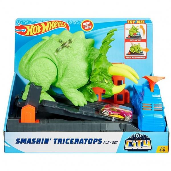 Hot Pista Ataque de Triceratops Gbf97* - Mattel