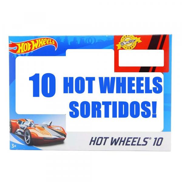 Hot Wheels - 10 Carrinhos Sortidos - Mattel - 54886
