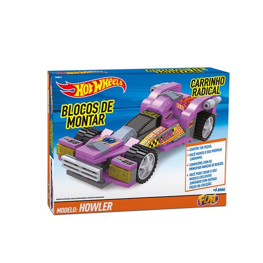 Hot Wheels Blocos Carrinho Radical Howler 128 - Fun Divirta-se Hot Wheels Blocos Carrinho Radical Howler 128 - Fun Divirta-s