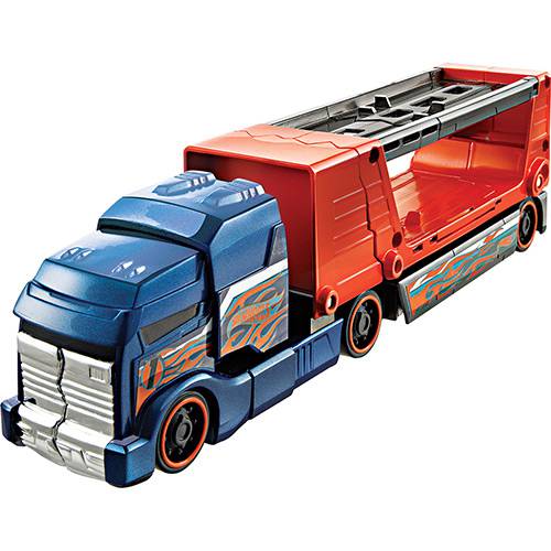 Tamanhos, Medidas e Dimensões do produto Hot Wheels Caminhão Batida com Veículo Mattel Azul e Laranja