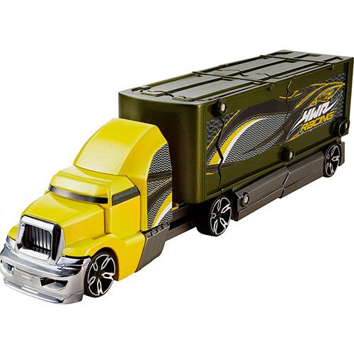 Hot Wheels - Caminhão Batida com Veículo Mattel Verde e Amarelo