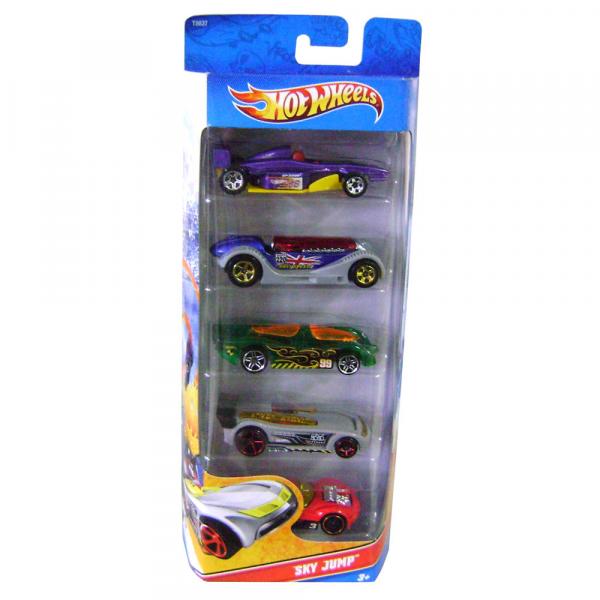 Hot Wheels com 5 Carros Sky Jump - Mattel - Hot Wheels