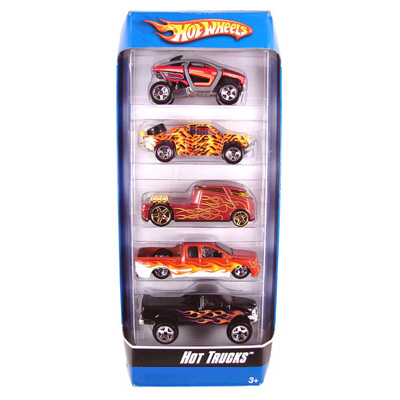 Hot Wheels - Conjunto com 5 Carrinhos - Hot Trucks - Mattel - Hot Wheels