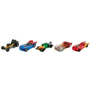 Hot Wheels - Conjunto Liga da Justiça com 5 Carros Sortidos