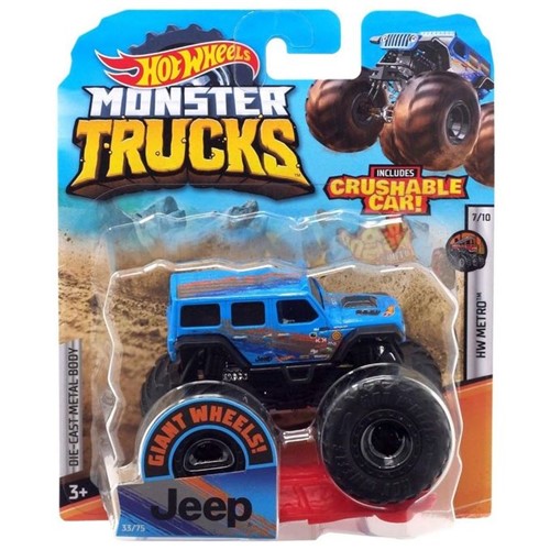 Hot Wheels - Monster Trucks - Jeep Gjf27 - MATTEL