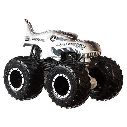 Hot Wheels Monster Trucks Mega Wrex Branco e Preto - Mattel