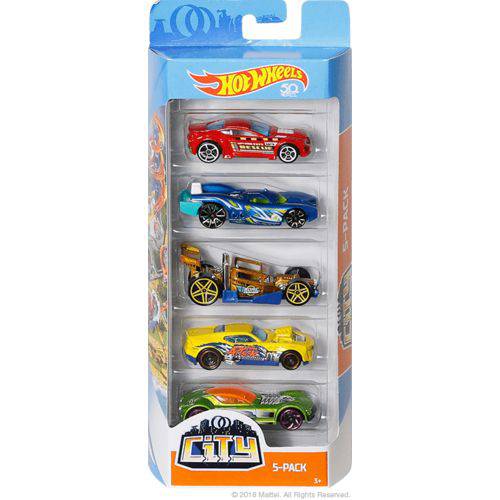 Hot Wheels Pacote 5 Carros - City 1806 - Mattel