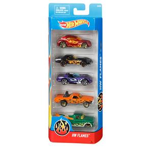 Hot Wheels Pacote com 5 Carros Flames - Mattel