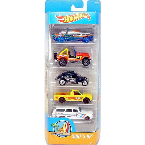 Hot Wheels Pacote com 5 Carros - Mattel