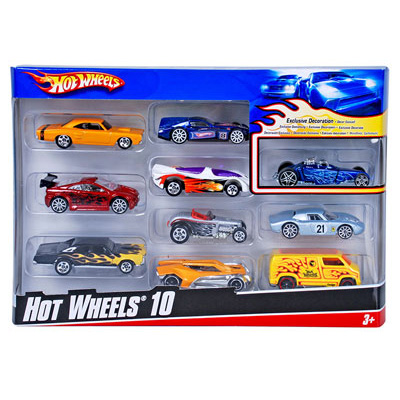 Hot Wheels - Pacote de 10 Carros - Mattel - Hot Wheels