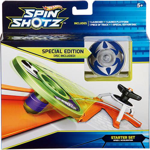 Tudo sobre 'Hot Wheels Spinshotz Kit Basico Lançador Set 01 - Mattel'