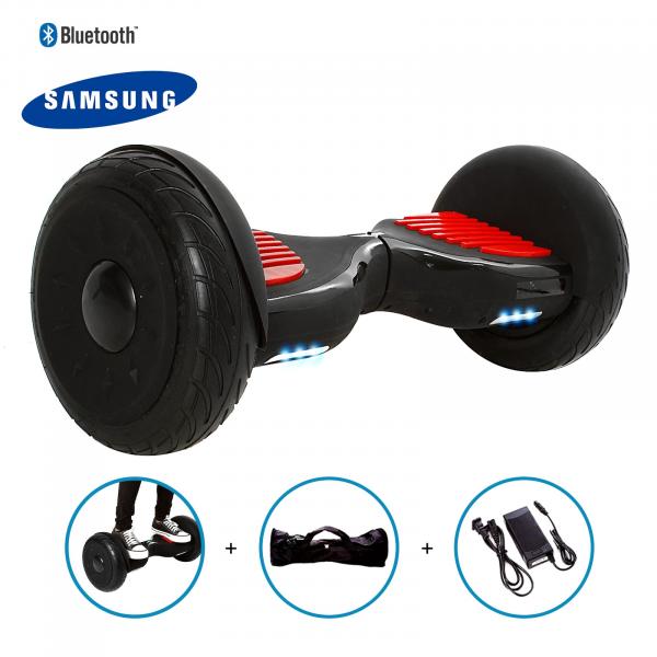 Hoverboard 10,5" Preto Fosco Hoverboard Bateria Samsung Bluetooth Smart Balance com Bolsa