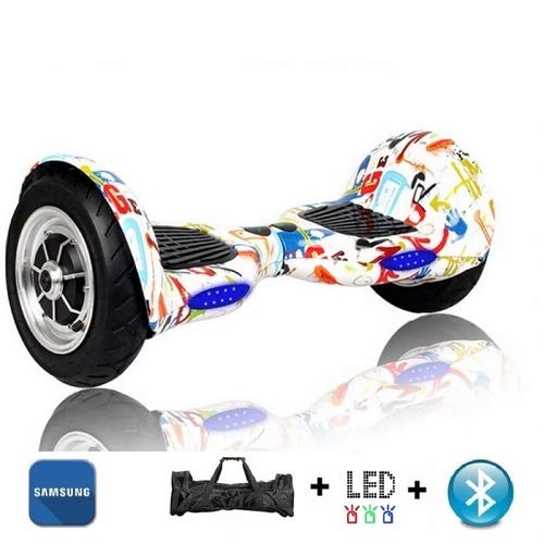 Hoverboard 10 Polegadas Grafitte - Smart Balance, Led, Pneu Inflável, Bluetooth e Bateria Samsung