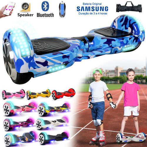 Hoverboard 6 5 Bluetooth Hoverboard Rosa Hoverboard com LED Grande Hoverboard com Bluetooth Barato Hoverboard Samsung Original Skate Elétrico Hoverboard Off Road