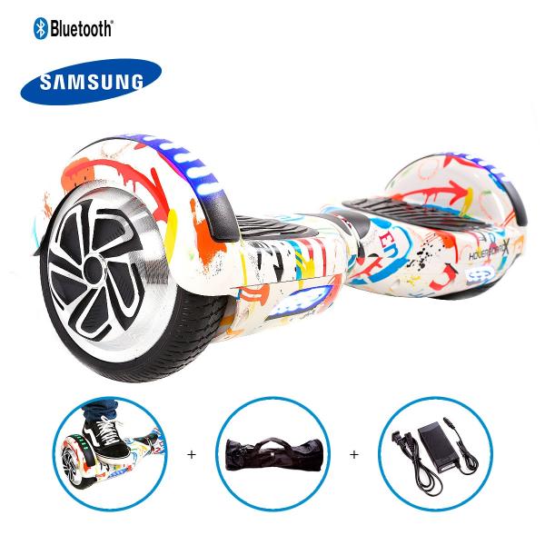 Tudo sobre 'Hoverboard 6,5" Grafite Hoverboardx Bateria Samsung Bluetooth Smart Balance com Bolsa'