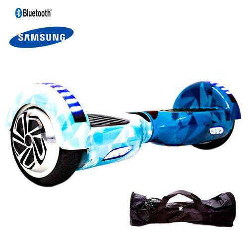 Hoverboard 6,5" Azul Blue Ball HoverboardX Bateria Samsung Bluetooth Smart Balance com Bolsa