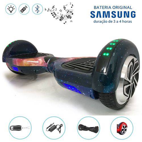 Hoverboard 6.5" Galáxia Leds Bluetooth com Controle - Bateria Samsung