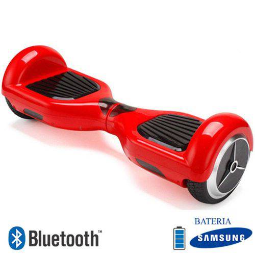 Hoverboard 6,5' Polegadas - Smart Balance - Bluetooth - Bateria Samsung - C/ Bolsa - Vermelho