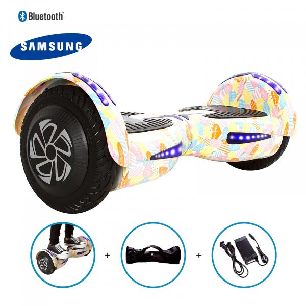 Hoverboard 8" Coração Rosa Hoverboard Bateria Samsung Bluetooth Smart Balance com Bolsa