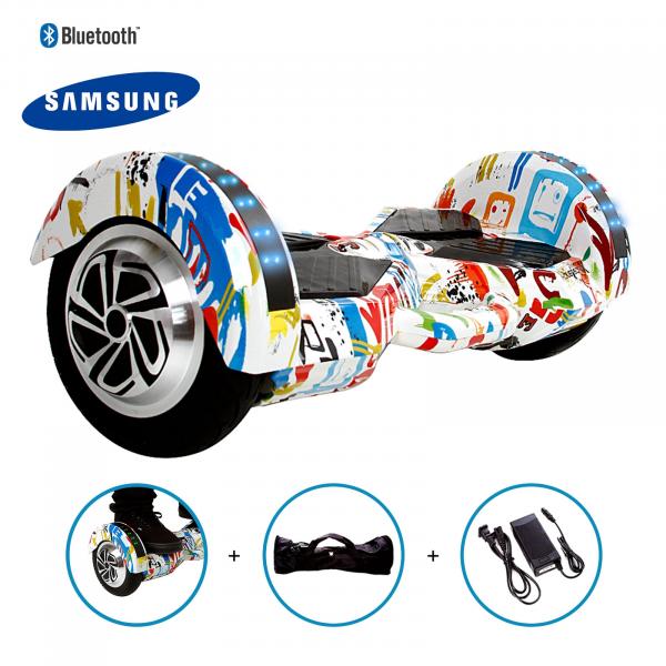Hoverboard 8" Grafite Hoverboard Bateria Samsung Bluetooth Smart Balance com Bolsa