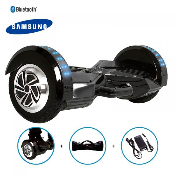 Hoverboard 8" Preto Hoverboard Bateria Samsung Bluetooth Smart Balance com Bolsa