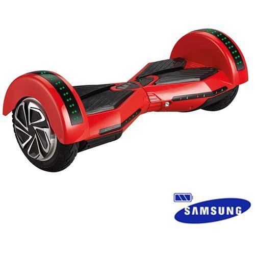 Tudo sobre 'Hoverboard Scooter Balance 8'' Bateria Samsung Vermelho.'