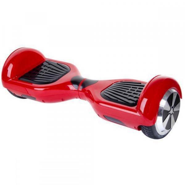 Hoverboard Skate Elétrico 3000s Foston com Bluetooth Led Frontal e Bolsa- 6.5 Polegadas - Vermelho