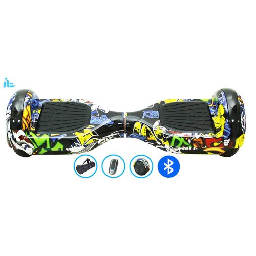 Hoverboard Skate Elétrico 6.5 Polegada Multicolorido Bluetooth com Duas Rodas Equilíbrio Amarelo