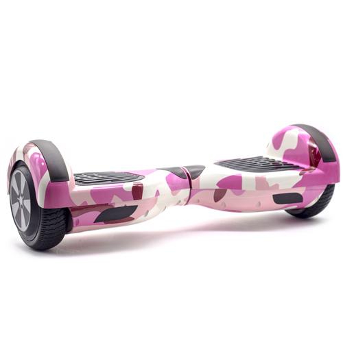 Hoverboard Skate Elétrico Leds Bluetooth 6,5 - Camuflado Rosa - Star Wheels