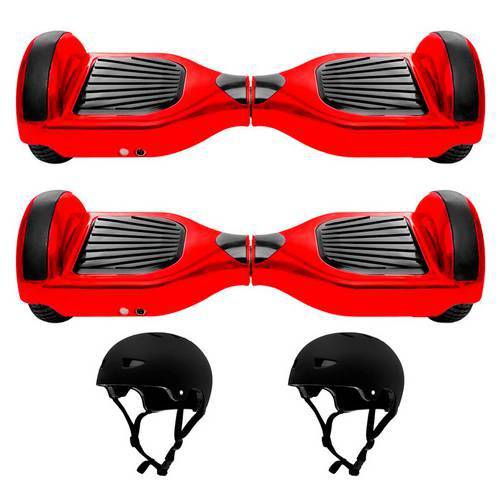 2 Hoverboard Skate Elétrico Scooter Segway Smart Balance Wheel 2 Capacete Proteção