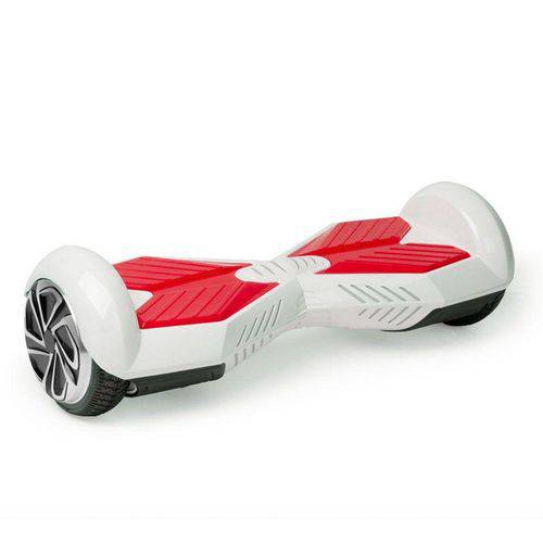 Hoverboard Skate Elétrico Smart Balance Wheel 6.5 Polegadas com Bluetooth Branco com Vermelho