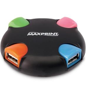 Hub 4 Portas Maxprint USB 2.0 - Colorido - 606621