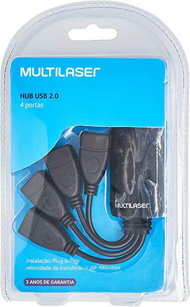 Hub USB 2.0 4 Portas AC042 Multilaser