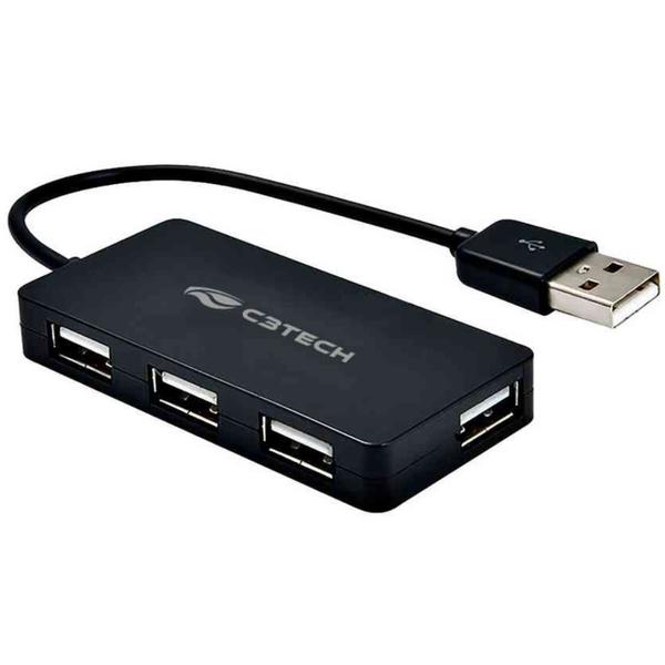 Hub USB 2.0 - 4 Portas - C3 Tech - Preto - HU-220BK