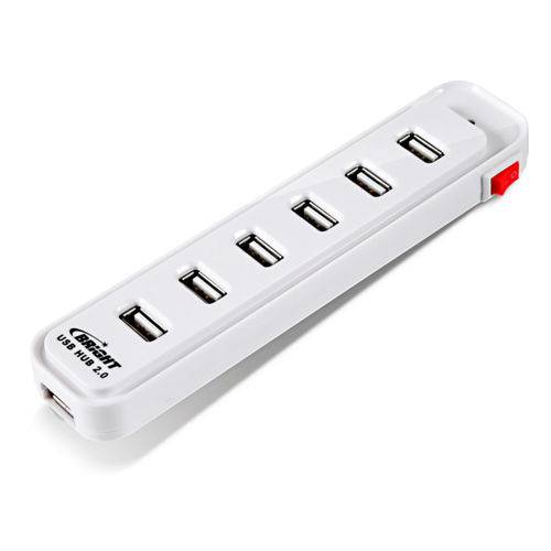 Hub USB 2.0 Branco 7 Portas 0191 Bright