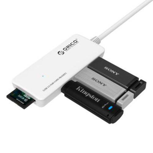 Hub USB 3.0 com Leitor de Cartão Sd e Micro Sd