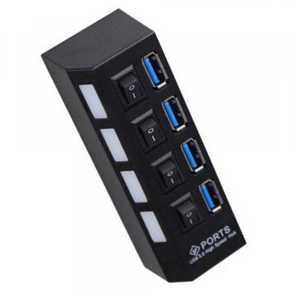 Hub USB 2.0 de 4 Portas C/Tomada Sm - Xtrade