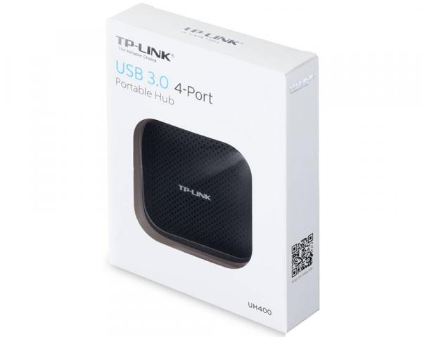 Hub USB TP-LINK 4 Portas 3.0 Preto (UH400)