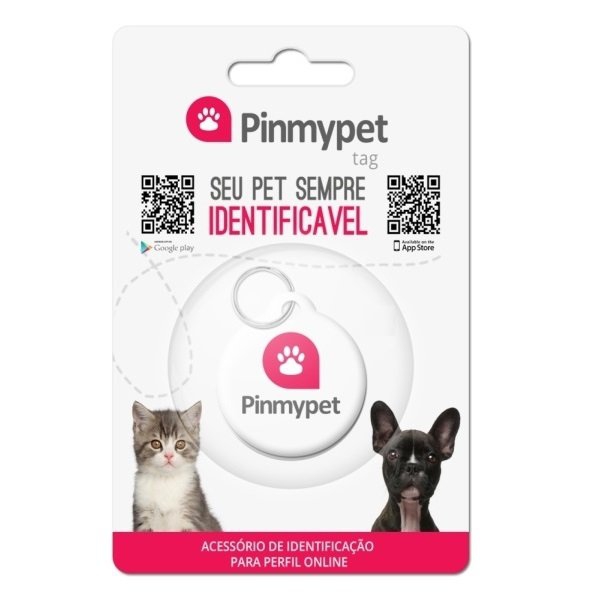 Identificador para Cachorros e Gatos Perfil Online Pinmypet Tag