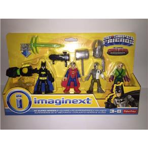 Imaginext - Liga da Justiça - Conjunto Heróis e Vilões - Batman e Super Homem
