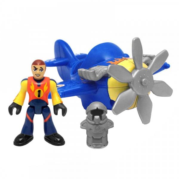 Imaginext - Mini Avião Sky Racer Azul - Fisher Price