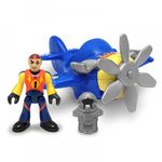 Imaginext - Mini Avião Sky Racer Azul - Fisher Price