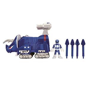 Imaginext Power Ranger Mattel Ranger Azul e Tricerátops