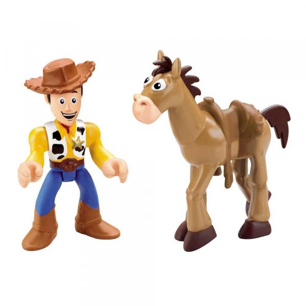 Imaginext Toy Story 3 - Figuras Básicas Woody e Bala no Alvo - Fisher Price