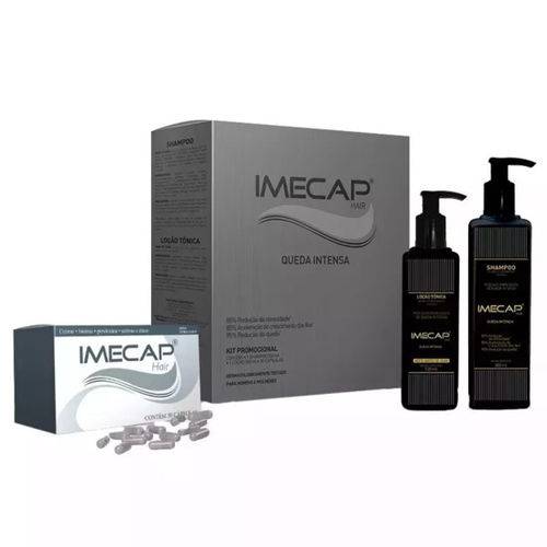 Imecap Hair Queda Intensa Shampoo + Loção + 30 Cápsulas Kit