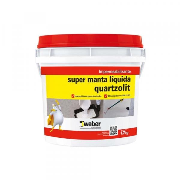 Impermeabilizante Manta Líquida Branca 12kg - Quartzolit