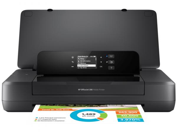 Impressora HP OfficeJet Mobile 200 Jato de Tinta - Colorida Wi-Fi USB