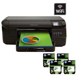 Impressora HP OfficeJet Pro 8100 Jato de Tinta EPrinter Wireless – Acompanha 4 Cartuchos de Tinta HP 950XL com Rendimento para 10.200 Páginas