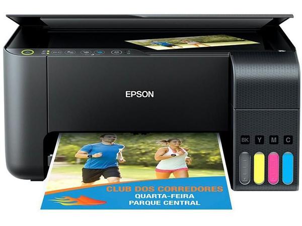 Impressora Multifuncional Epson EcoTank L3150 - Tanque de Tinta Wi-Fi Colorida USB